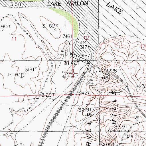 Topographic Map of Avalon Dam, NM