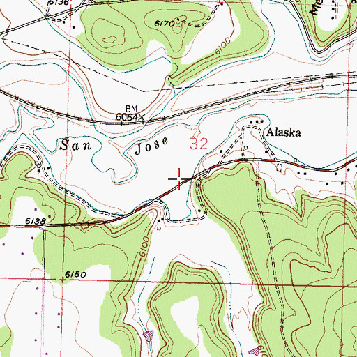 Topographic Map of Mesa Hill Lake, NM