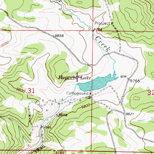 Topographic Map of Hopewell Dam, NM