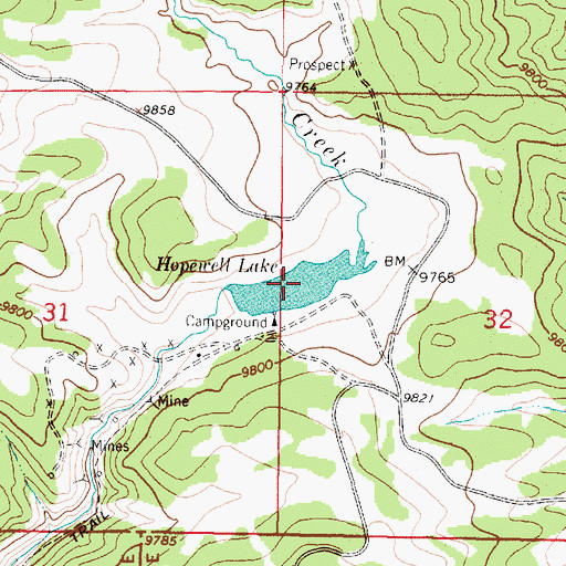 Topographic Map of Hopewell Lake, NM