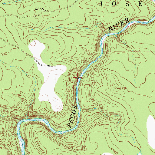 Topographic Map of Santa Rosa Dam, NM