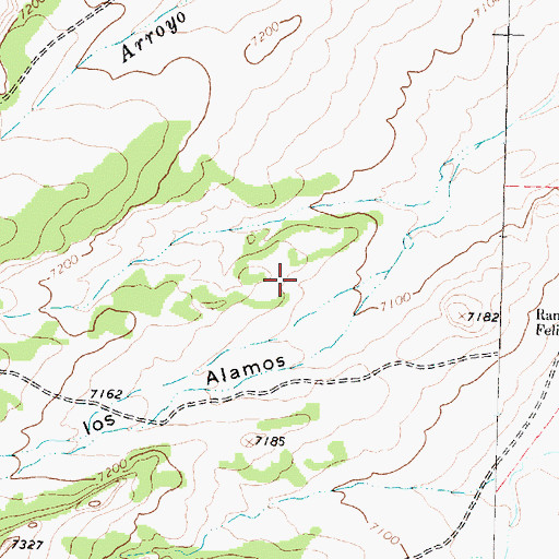 Topographic Map of Zia Storage Reservoir Dam, NM
