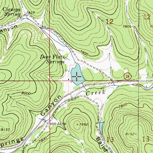 Topographic Map of Silver Springs Dam, NM