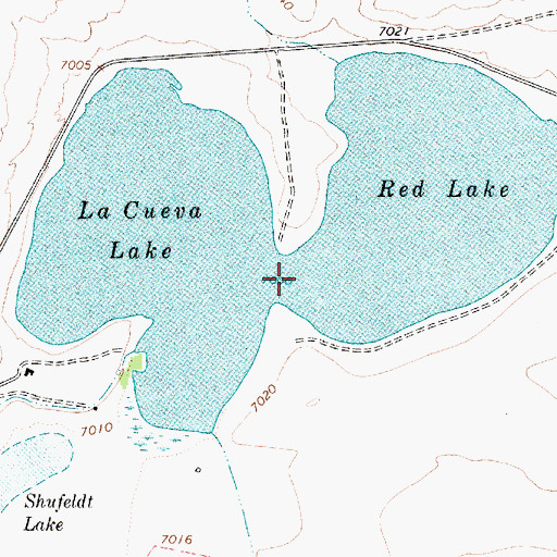 Topographic Map of La Cueva Reservoir, NM