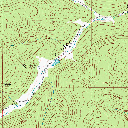 Topographic Map of Cooley Canyon Dam Number 2, NM