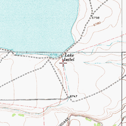 Topographic Map of Lake Isabel Dam, NM