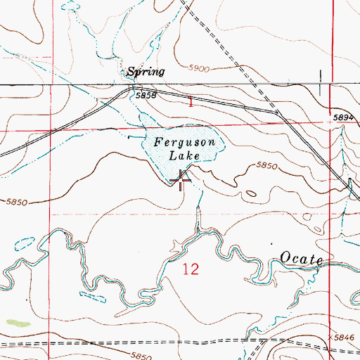 Topographic Map of Red River Cattle Company Dam, NM