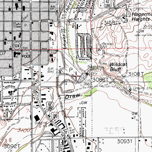 Topographic Map of Lower Transill Dam, NM