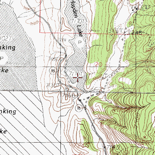 Topographic Map of Hayden Lake Dam, NM
