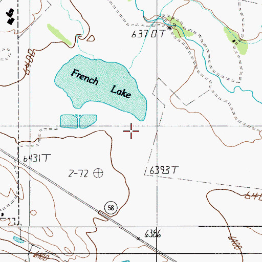 Topographic Map of French Lake Dam, NM