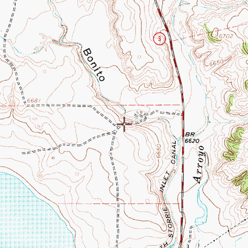 Topographic Map of Pecos Arroyo Watershed Site One Dam, NM