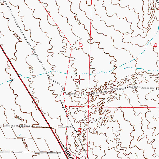 Topographic Map of Apache Brazito Mesquite Site Four Dam, NM
