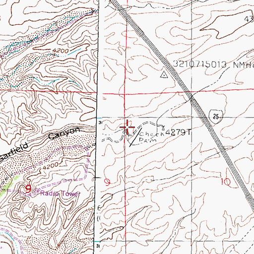 Topographic Map of Hatch Valley Arroyos Site Six Dam, NM