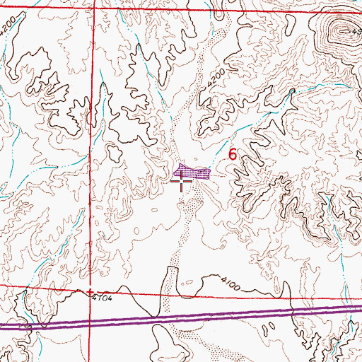 Topographic Map of Hatch Valley Arroyos Site Four Dam, NM