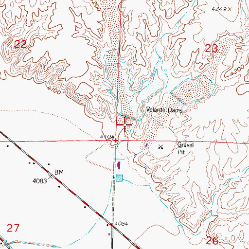 Topographic Map of Hatch Valley Arroyos Site One Dam, NM