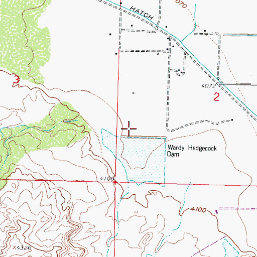 Topographic Map of Caballo Arroyos Site Number Four Dam, NM