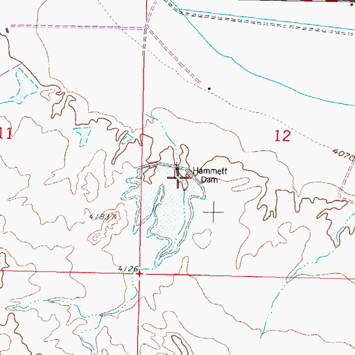 Topographic Map of Caballo Arroyos Site Number Five Dam, NM