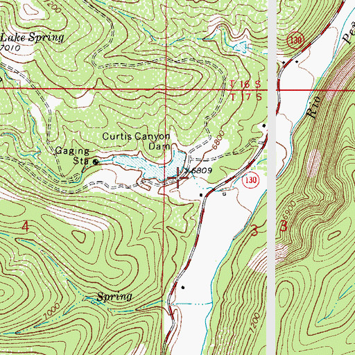Topographic Map of Upper Rio Penasco Site Two Dam, NM