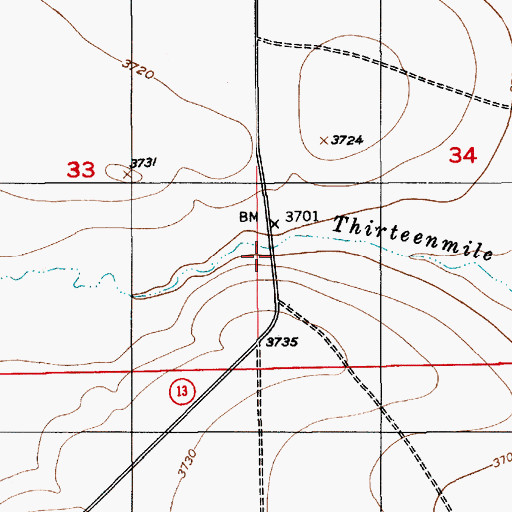 Topographic Map of Zuber Draw Site Number One Dam, NM