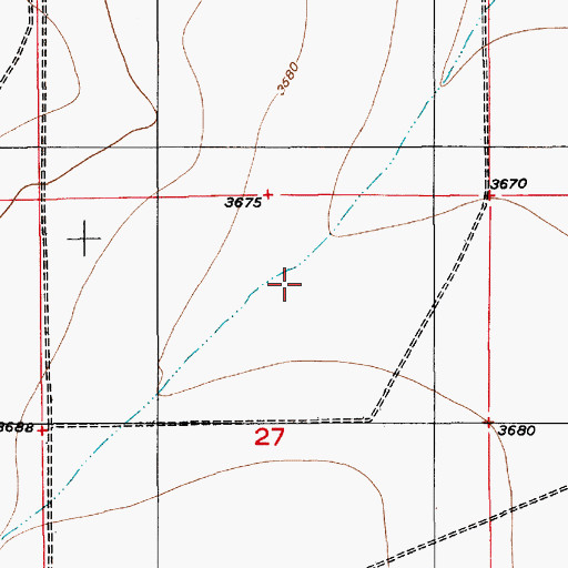 Topographic Map of Zuber Draw Site Three Dam, NM