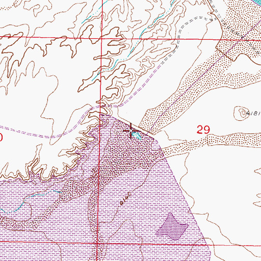 Topographic Map of Crow Broad Placitas Site 2a Dam, NM