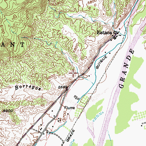 Topographic Map of Sebastian Martin Black Mesa Site Five Dam, NM