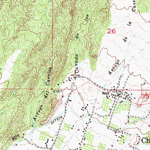 Topographic Map of Santa Cruz Watershed Site Three Dam, NM