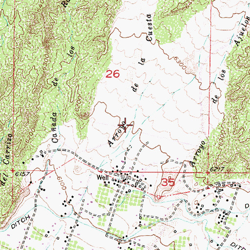 Topographic Map of Santa Cruz Watershed Site 3a Dam, NM