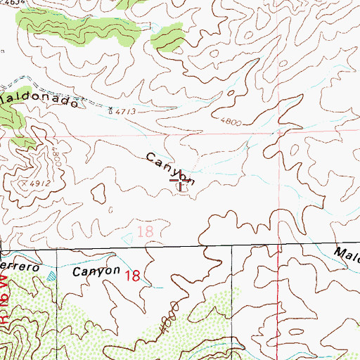 Topographic Map of Upper Gila Site Number Six Dam, NM