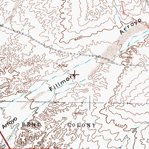 Topographic Map of Fillmore Site Number One Dam, NM
