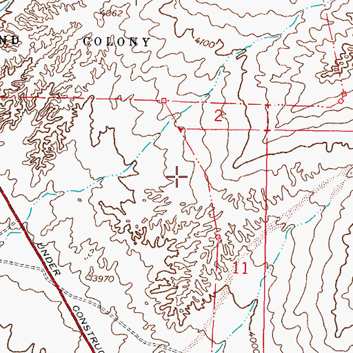 Topographic Map of Fillmore Site Number Two Dam, NM