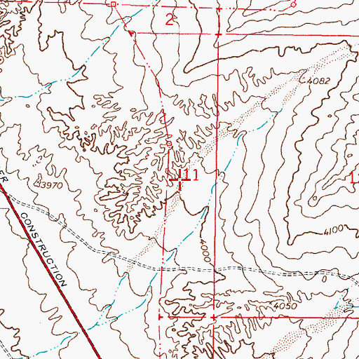 Topographic Map of Fillmore Site Number Three Dam, NM