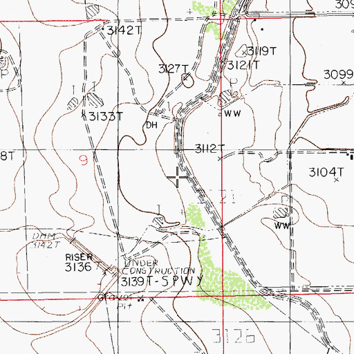 Topographic Map of Cass Draw Site Number Two Dam, NM