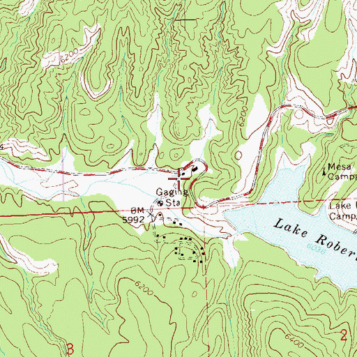 Topographic Map of Lake Roberts, NM