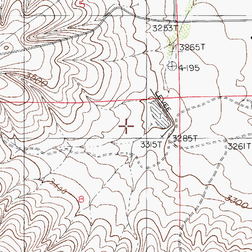 Topographic Map of Hackberry Draw Watershed Site Number Two Dam, NM