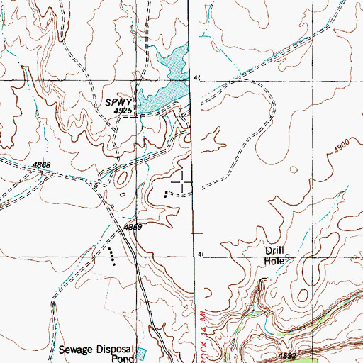 Topographic Map of Area Silt Dam, NM