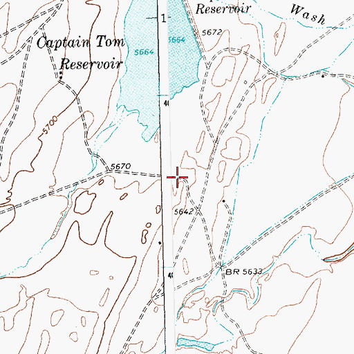 Topographic Map of Captain Tom Dam, NM