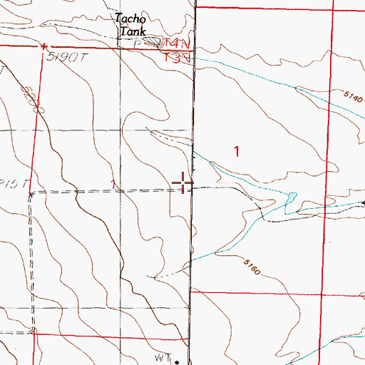 Topographic Map of Loco Retention Dam, NM