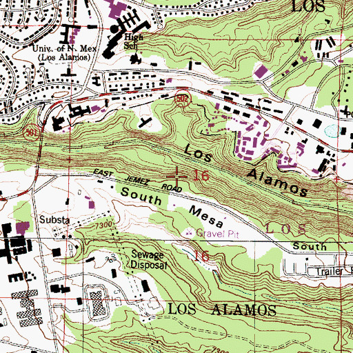 Topographic Map of Los Alamos Ranch School Number One Dam, NM