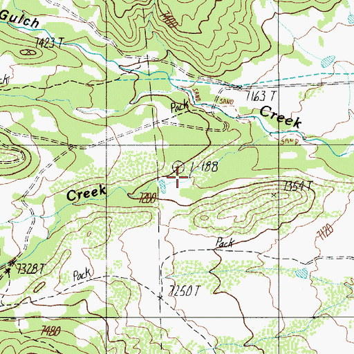 Topographic Map of Clarks Fork Site Number 2 Dam, NM