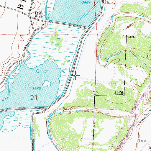 Topographic Map of Bitter Lake Number 7 Dam, NM