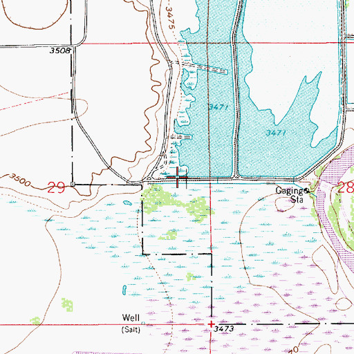 Topographic Map of Bitter Lake Number 16 Dam, NM