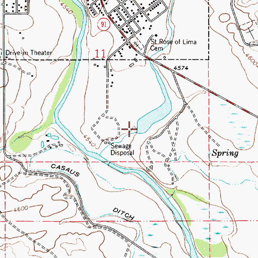 Topographic Map of Power Dam Lake, NM
