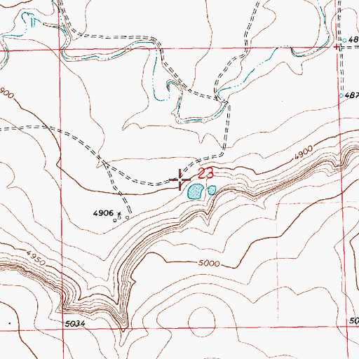 Topographic Map of Eklund Storage Works Dam, NM