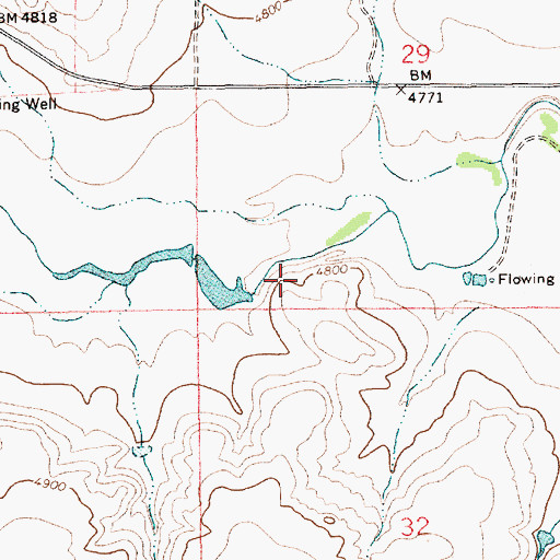 Topographic Map of Smithson One Reservoir Dam, NM