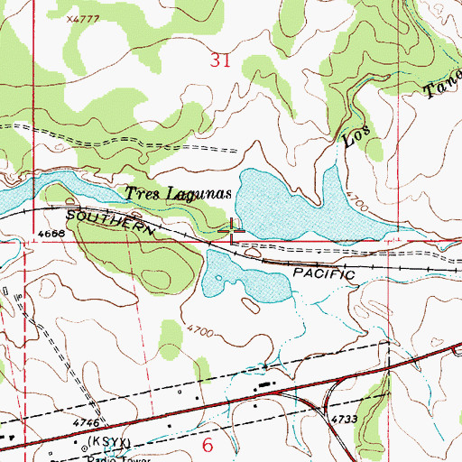 Topographic Map of Railroad Reservoir Number Two Dam, NM