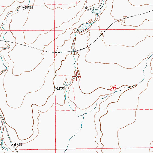 Topographic Map of Lower Garret Dam, NM