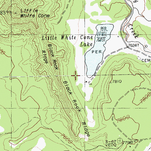 Topographic Map of Little Whitecone Lake Dam, NM