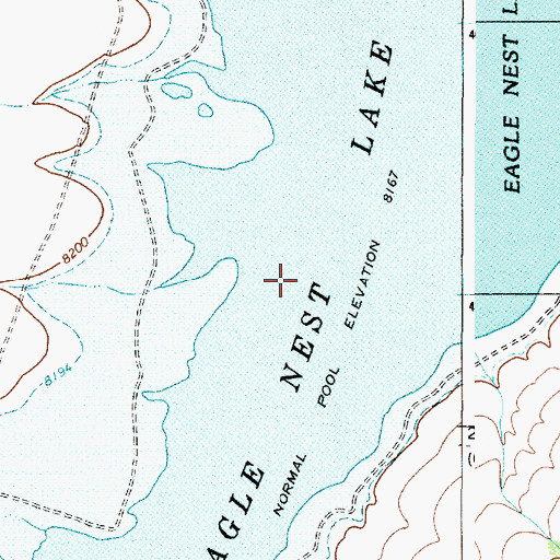 Topographic Map of Eagle Nest Lake, NM