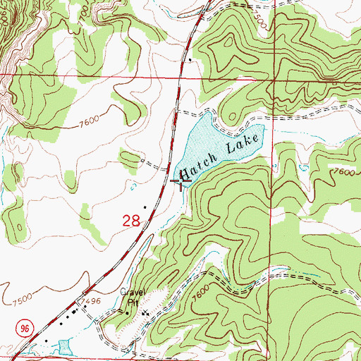Topographic Map of Hatch Reservoir Dam, NM